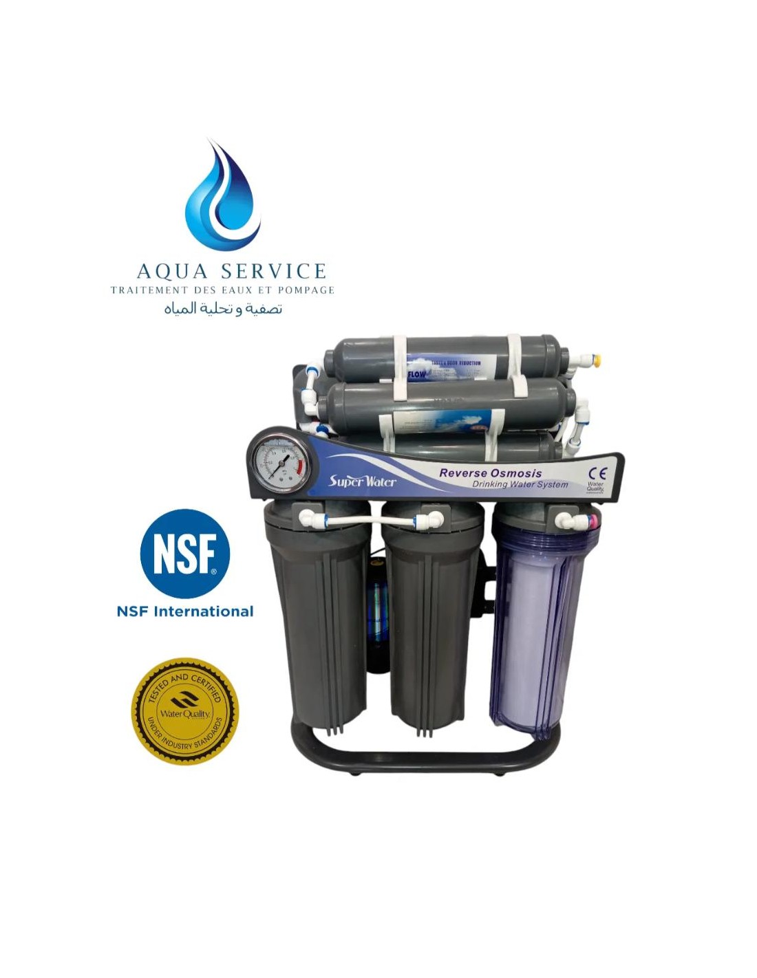 Osmoseur avec pompe 7 stages Mano pour eau potable saine
