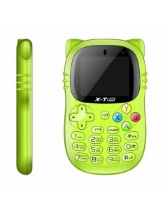 Téléphone portable vert pour enfant Bluetooth et radio