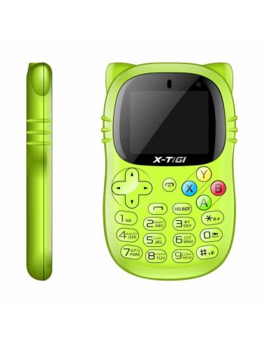 Téléphone portable vert pour enfant Bluetooth et radio