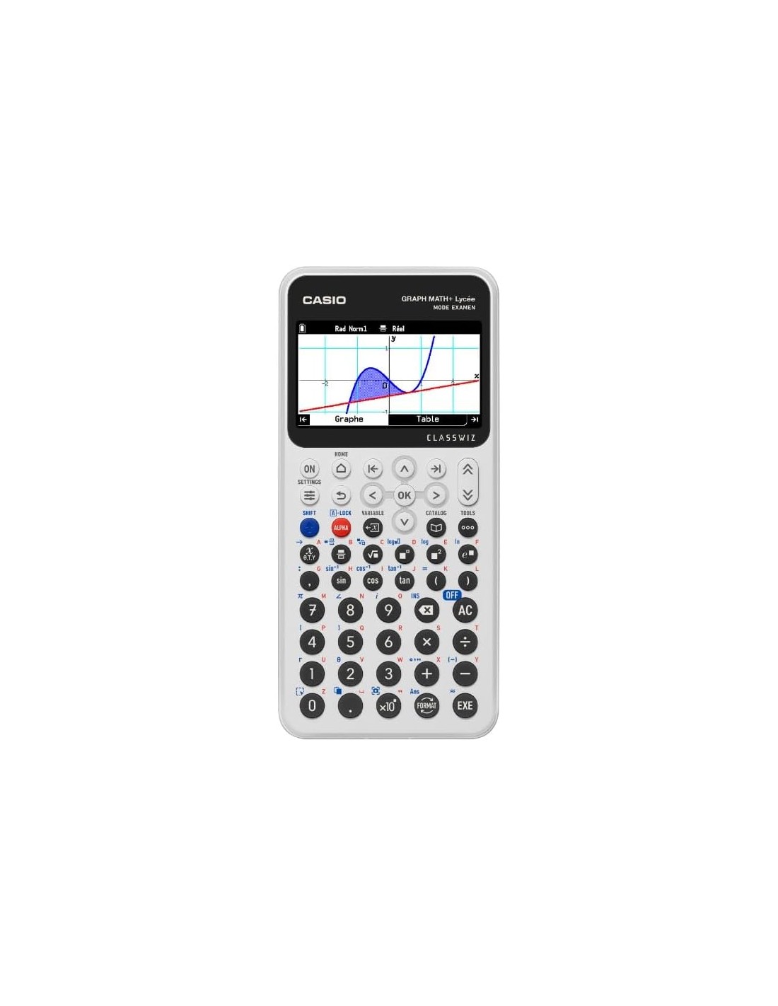 CASIO FX-991ESPLUS Graph Math + Calculatrice Graphique vue frontale gris