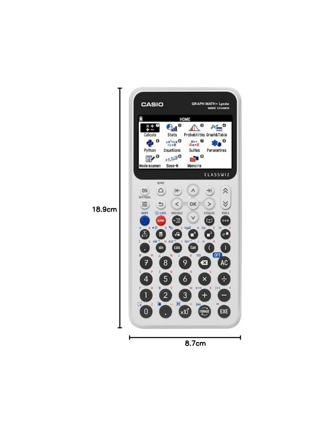 CASIO Graph Math+ affichage LCD facile et clair