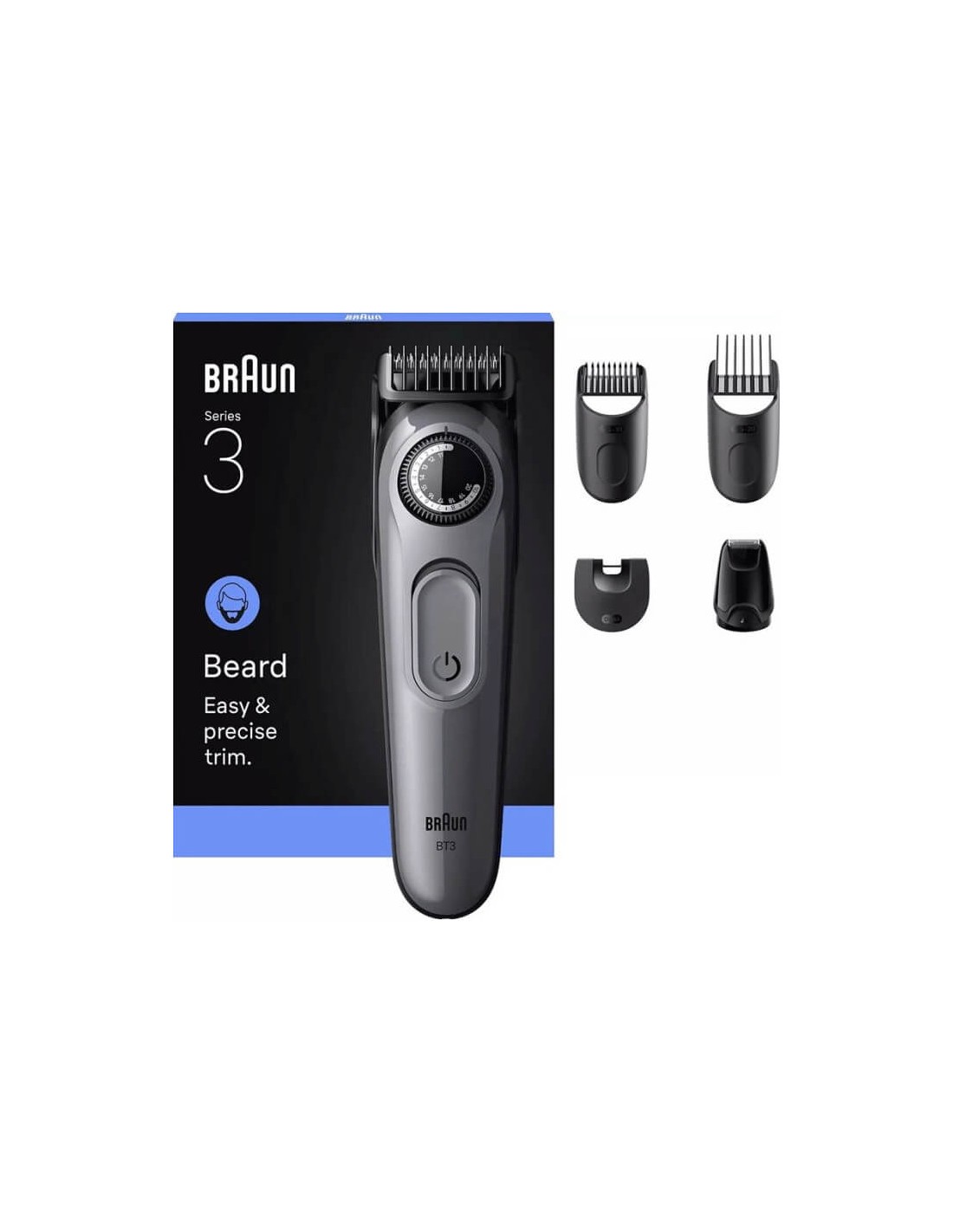 Tondeuse à Barbe BRAUN Série 3 rechargeable vue de face