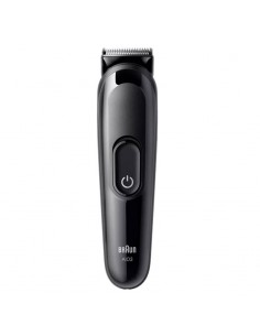 Tondeuse corps Braun pour barbe et cheveux, design noir élégant