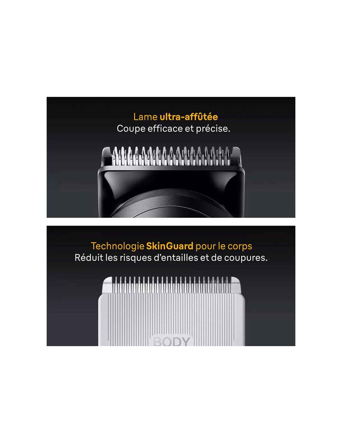 Tondeuse électrique Braun rechargeable avec sabots réglables