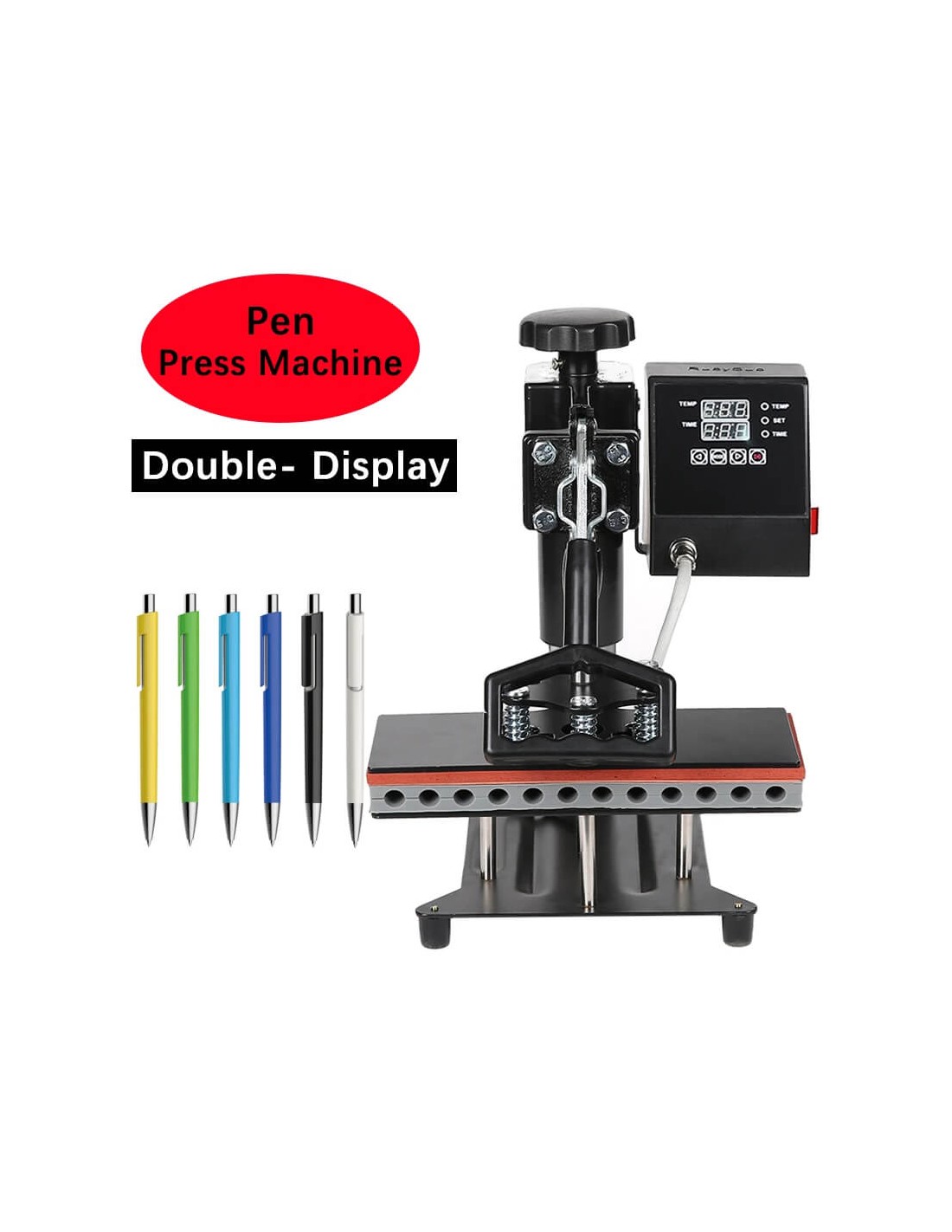 machine d'impression à chaud pour stylo à sublimation 6 en 1 noire