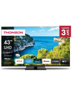 TV 43 pouces UHD pas cher design moderne noir