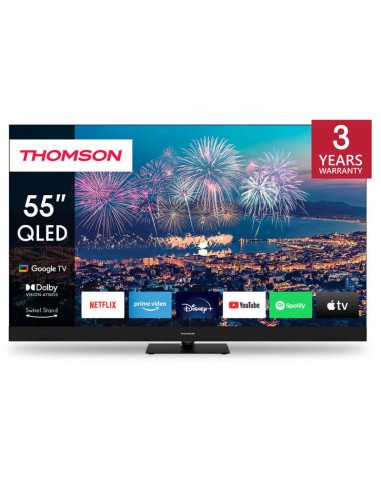 tv thomson 55 pouces qled plus design noir