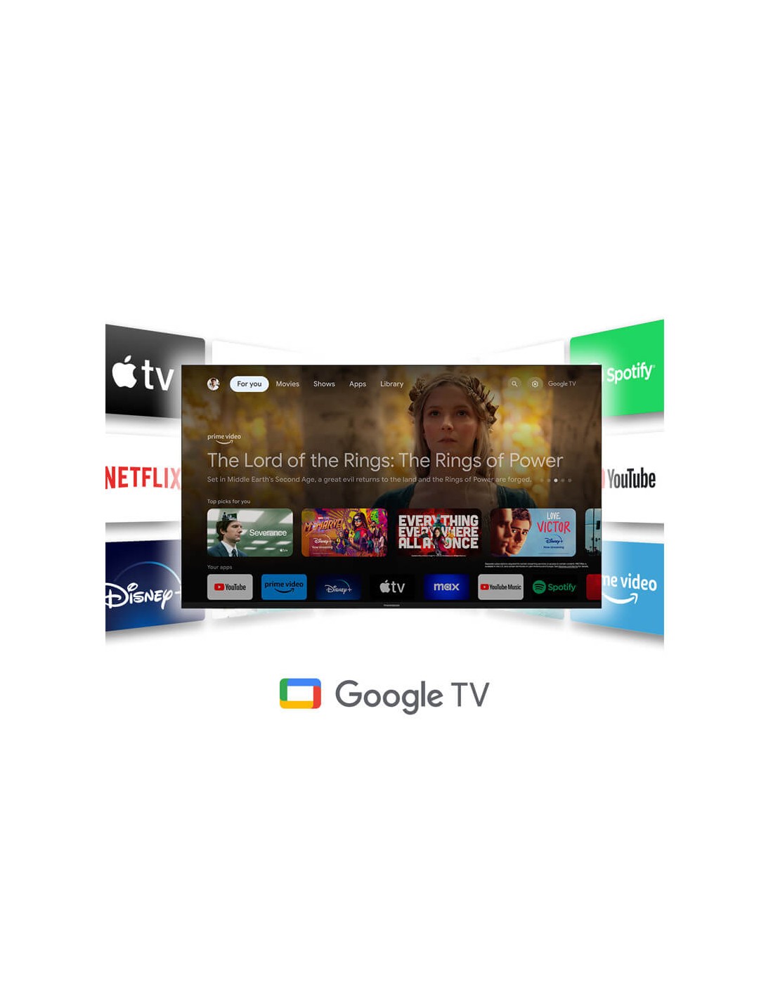 smart tv thomson qled google tv 4k tunisie