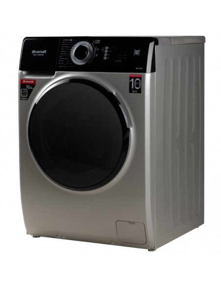 Lave-linge moderne Silver Brandt 12 programmes LCD