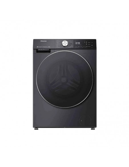 Lave-linge séchant 12kg Hisense, design élégant inox