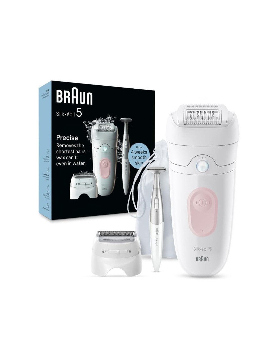Épilateur Électrique BRAUN Silk-Epil 5 blanc design ergonomique