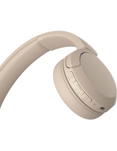 Casque audio sans fil beige Sony WH-CH520 pour musique 2