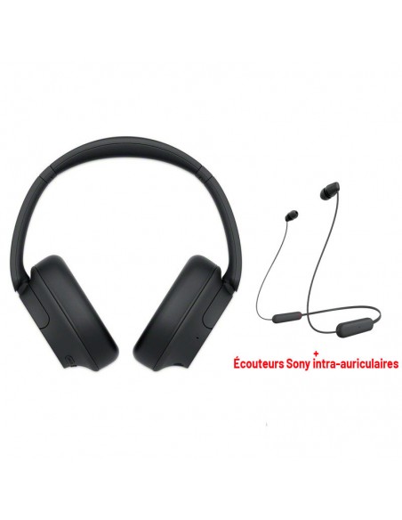 Sony WH-CH720N + Écouteurs Sony intra-auriculaires (WI-C100) Sony WH-CH720N + Écouteurs Sony intra-auriculaires (WI-C100)