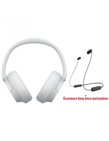 Casque Sony WH-CH720N + Écouteurs Sony intra-auriculaires (WI-C100) Casque Sony WH-CH720N + Écouteurs Sony intra-auriculaires (WI-C100)