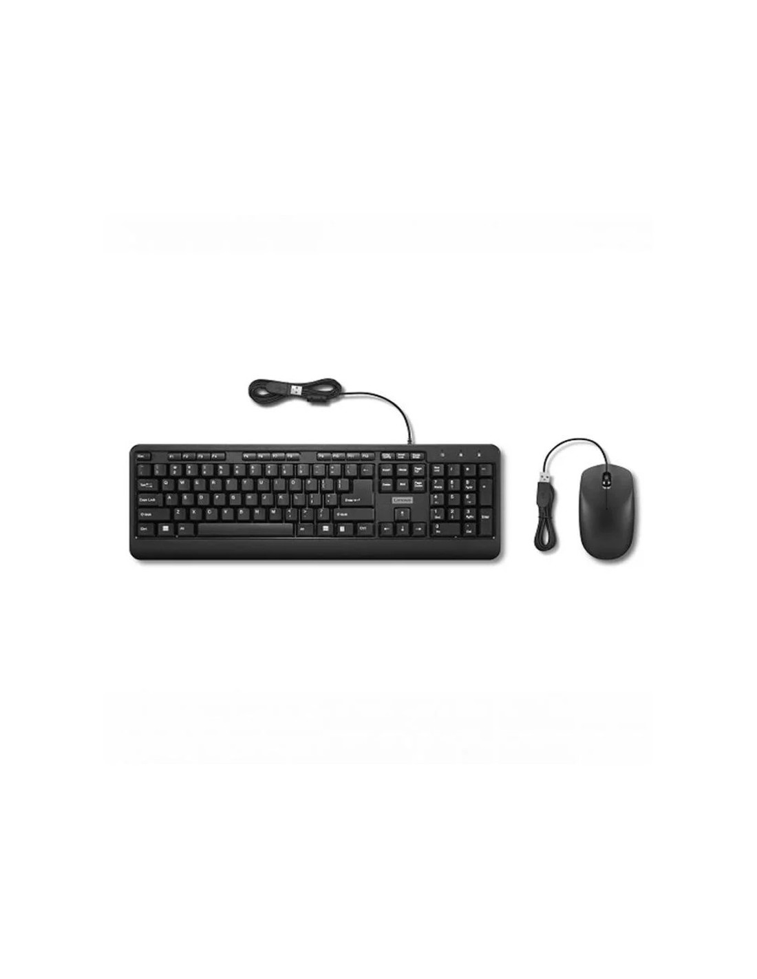 Ensemble Clavier et Souris LENOVO filaire USB noir design ergonomique