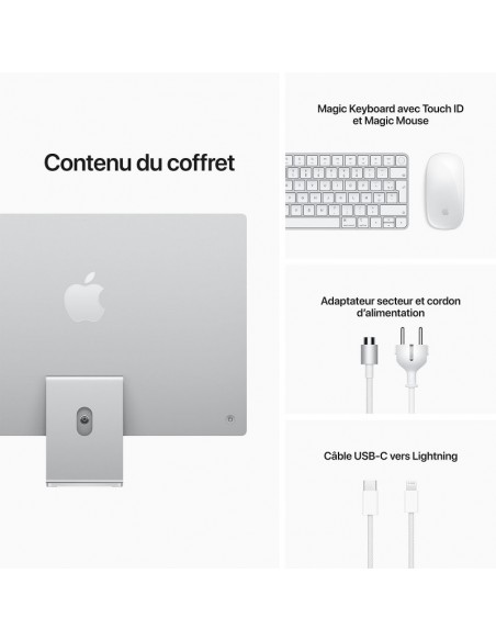 iMac M4 16Go RAM Silver affichage Retina 4.5K détaillé iMac M4 16Go RAM Silver affichage Retina 4.5K détaillé