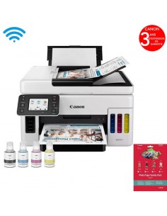 Papier chargé dans cassette et bac arrière de l'imprimante Canon GX6040