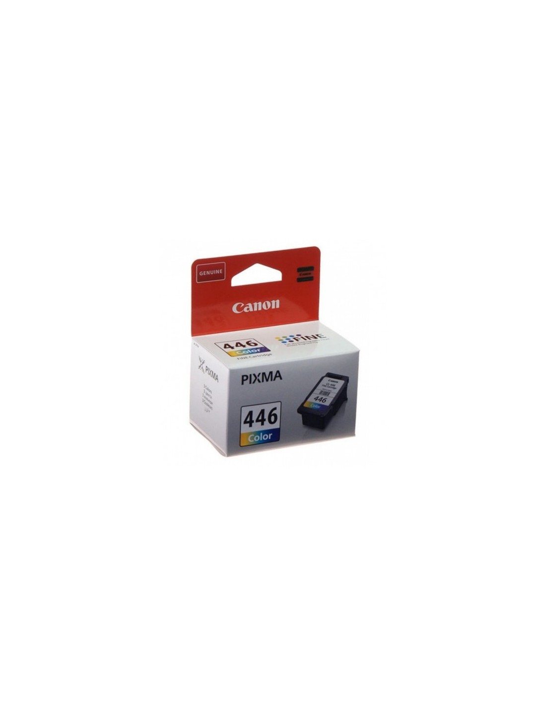 Cartouche jet d'encre original CANON CL-446 vue avant imprimante