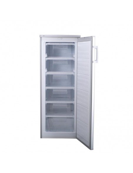 Vue latérale du Congélateur Vertical BIOLUX 168L pratique Vue latérale du Congélateur Vertical BIOLUX 168L pratique