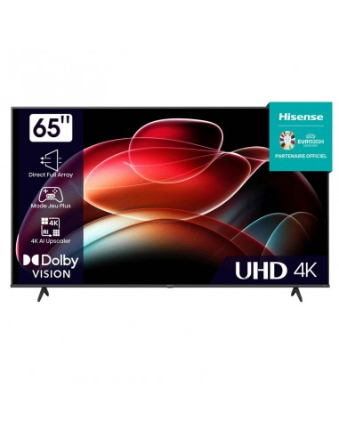 TV Hisense série A6K grand écran 65 pouces Noir