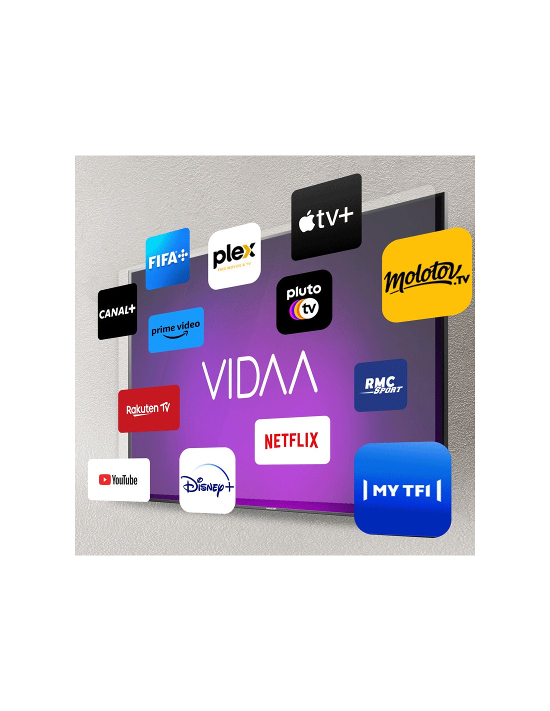 Téléviseur Hisense 85A6K vue profil UHD 85 pouces