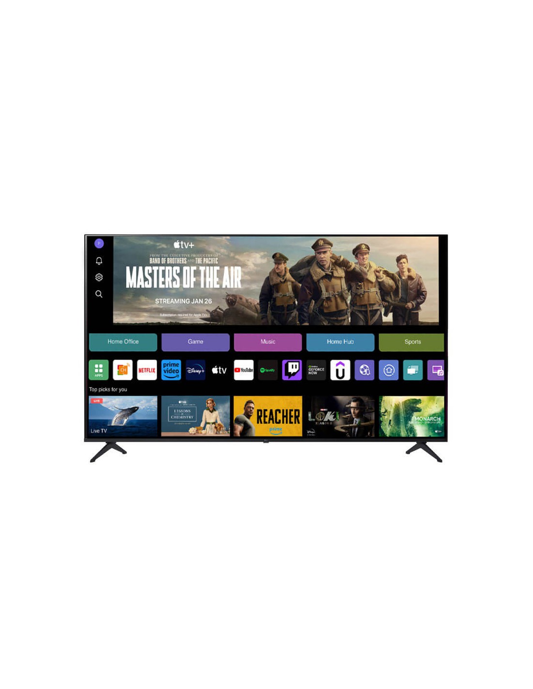 TV LG 55 pouces Alpha7 AI 4K UHD écran lumineux et clair