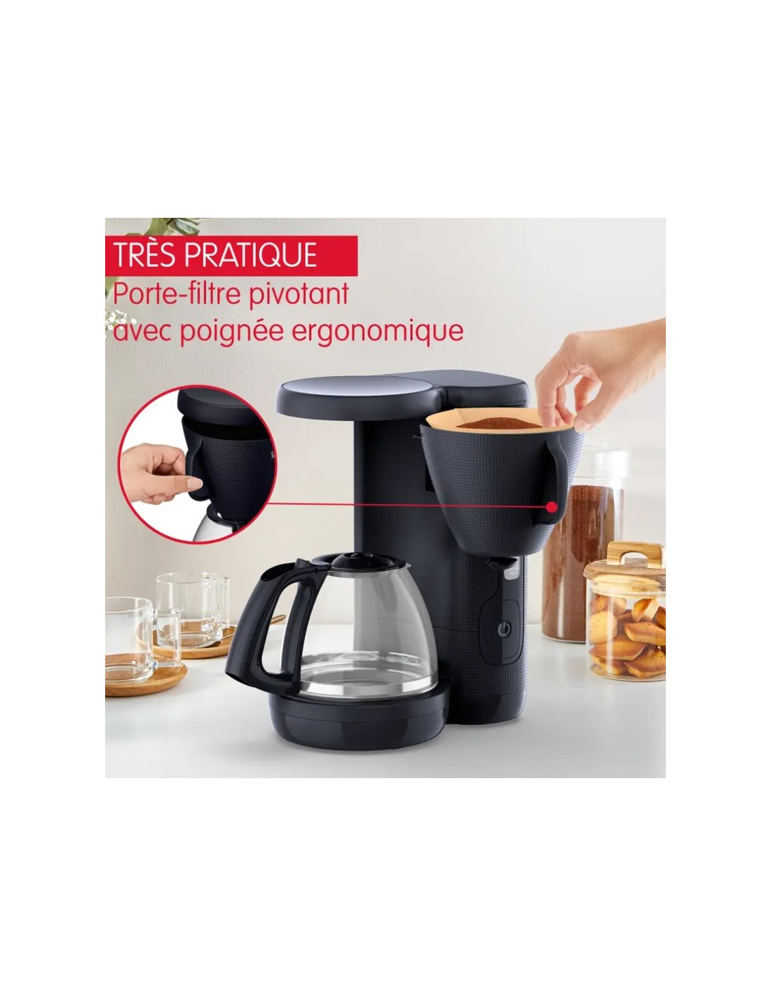 machine à café filtre moulinex bleu nuit capacité familiale