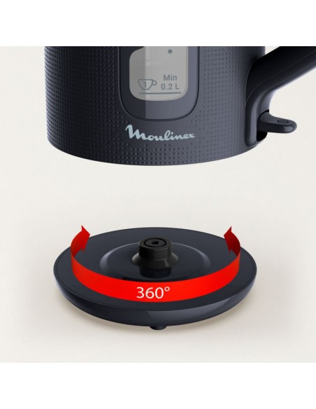 bouilloire électrique moderne moulinex plastique noir durable