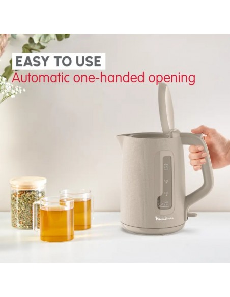 Bouilloire gris chaud Moulinex 1.7 litres pratique