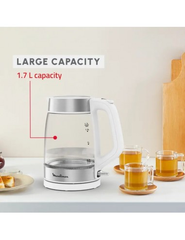 Bouilloire puissance élevée Moulinex 1.7 litres blanche