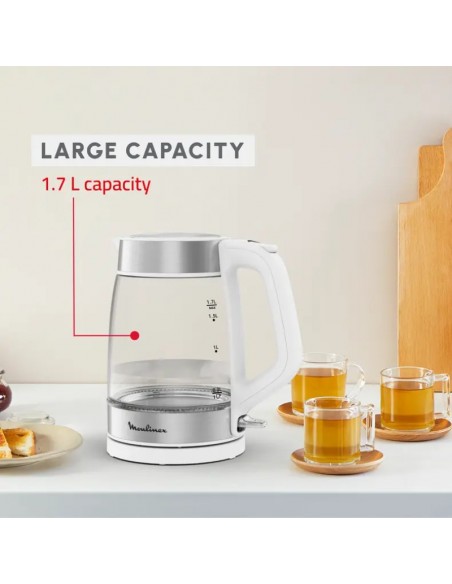 Bouilloire puissance élevée Moulinex 1.7 litres blanche