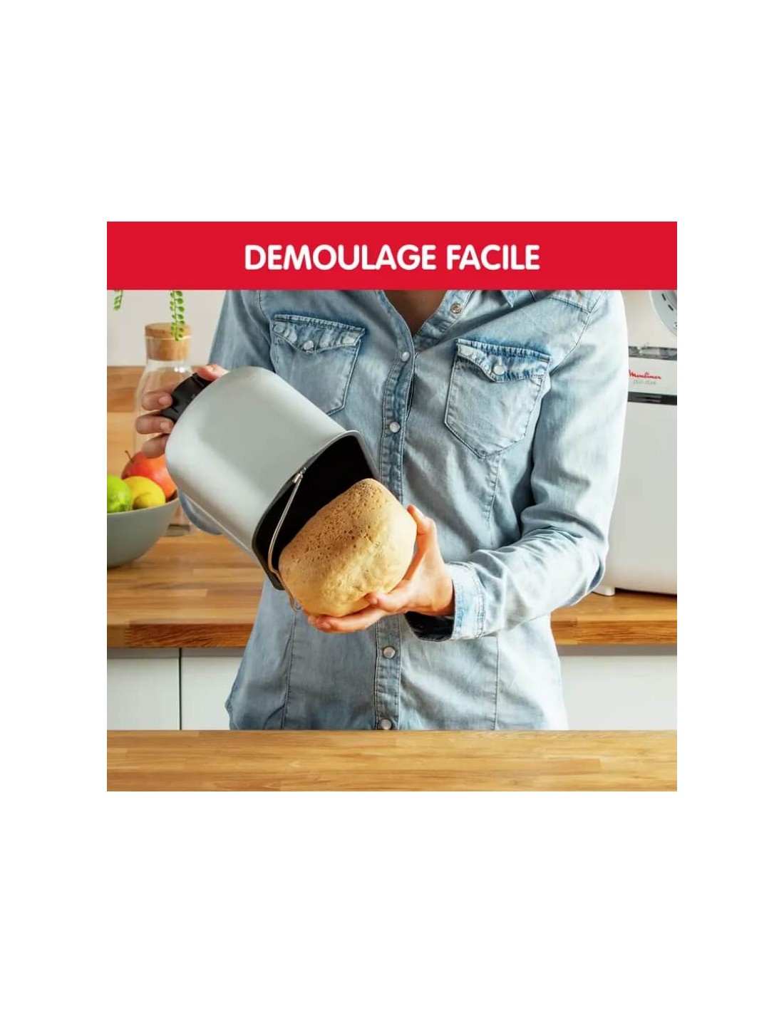 Machine à pain Moulinex OW210130 avec programmes automatiques pour pain maison