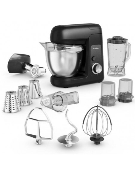 Robot cuisine complet avec râpe, mini hachoir et accessoires inclus