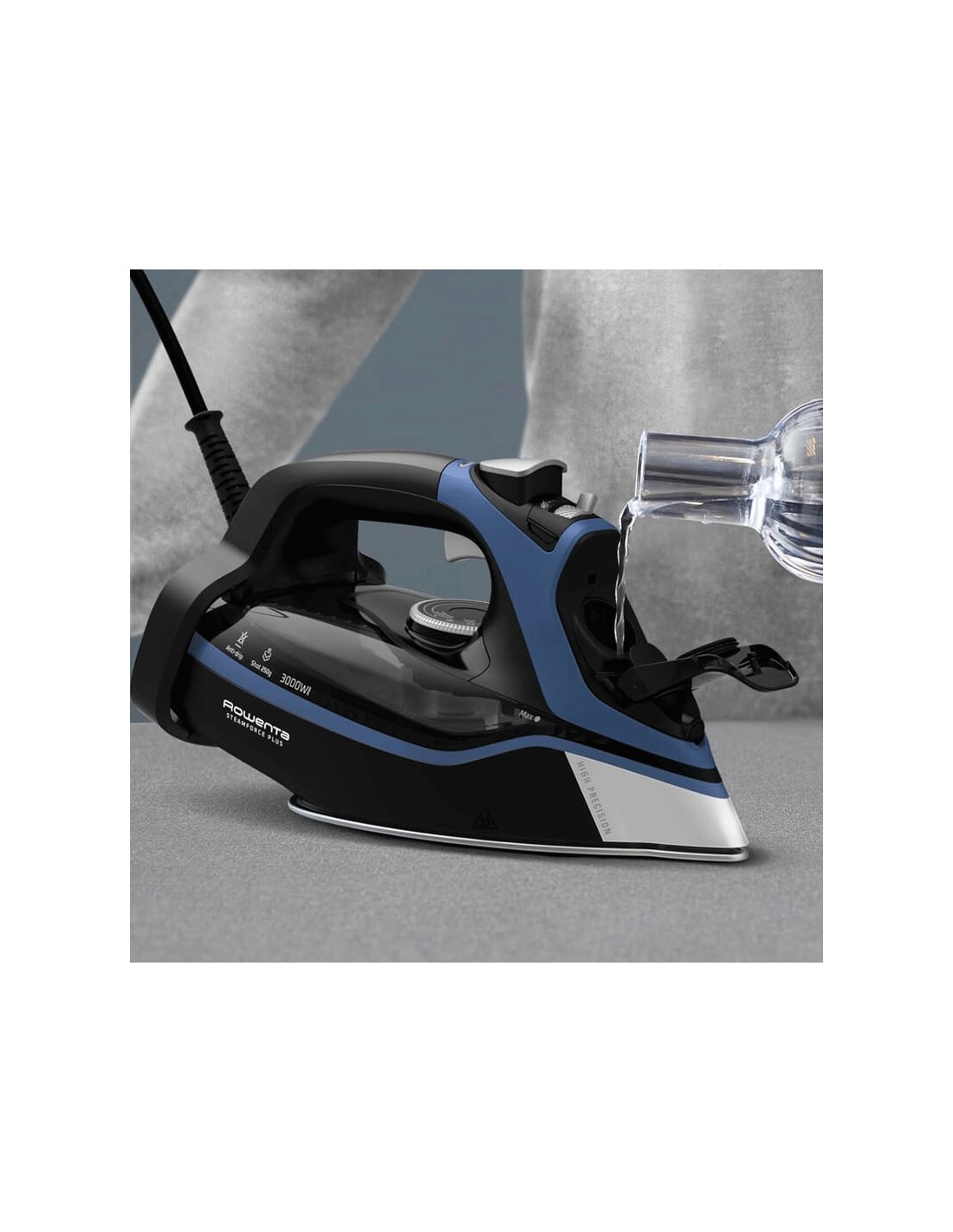 Fer à repasser Rowenta Steamforce DW9411D1 noir et bleu performant