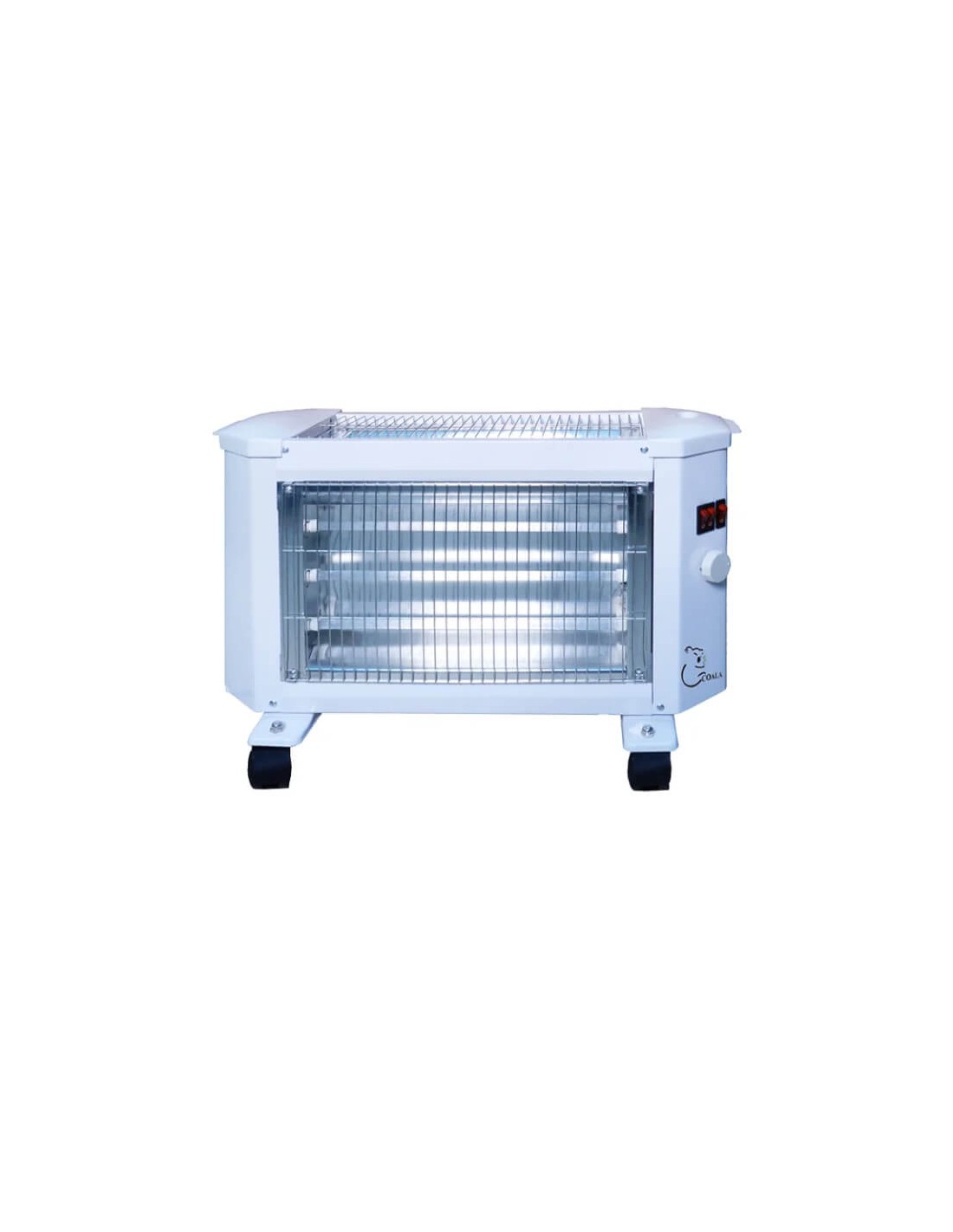 Chauffage Coala Double Face 2000 W radiateur portable blanc 4 tubes Quartz