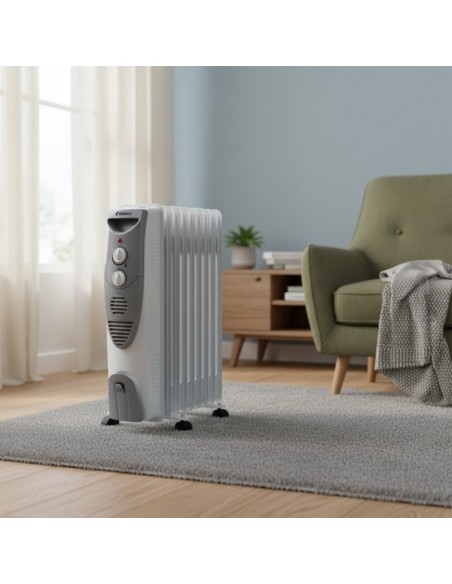 Radiateur bain d’huile 9 éléments chaleur douce constante