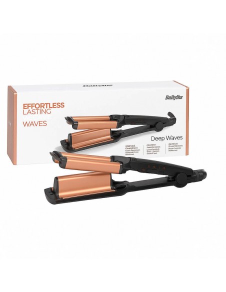 Fer à ondulations cheveux Babyliss support chaleur intégré noir