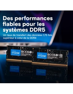 Barrette mémoire haute vitesse DDR5 8GB Crucial SODIMM 2