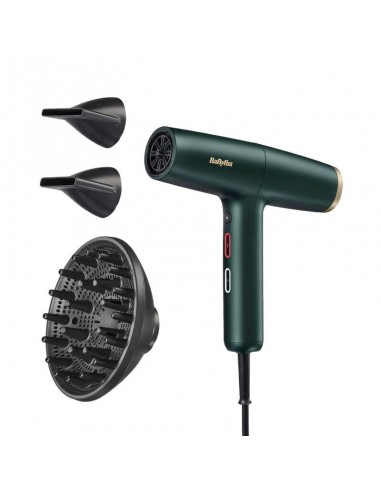 Sèche cheveux BABYLISS 1600W vert avec technologie ionique