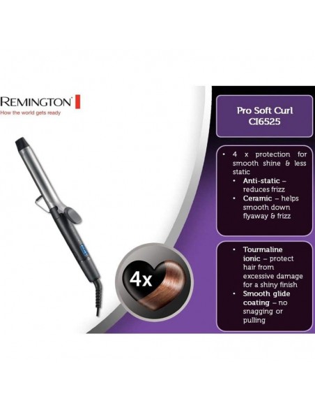 Fer à boucler cheveux Remington noir design ergonomique