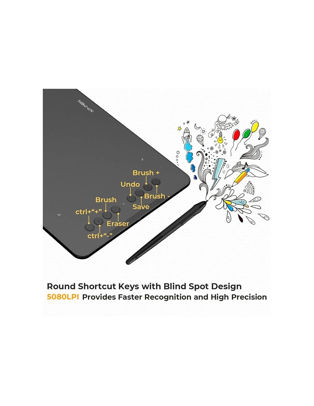 Touches express personnalisables sur tablette graphique XP-PEN