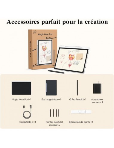 Bloc-notes numérique XP-PEN Magic Note Pad stylet précis portable