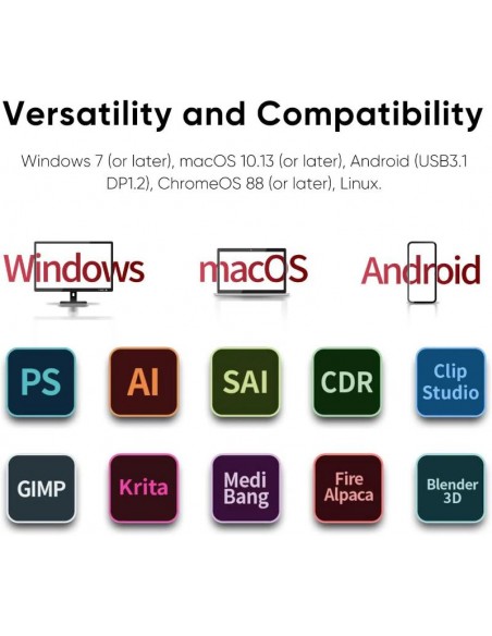 XP-Pen Artist 15.6 Pro V2 tablette graphique Full HD pour illustrateurs et graphistes