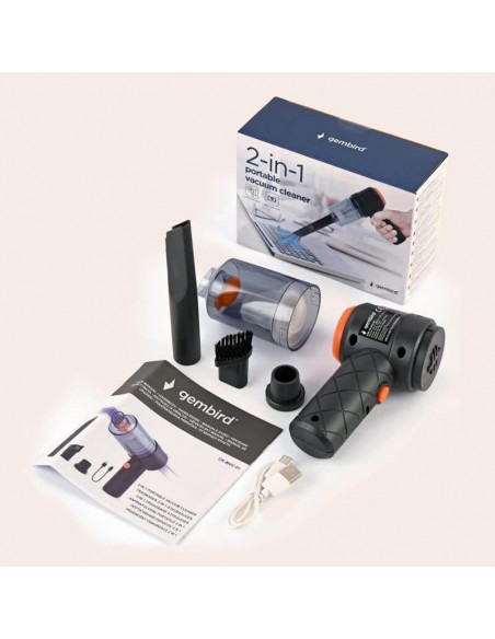 Aspirateur portable rechargeable Gembird efficace et pratique