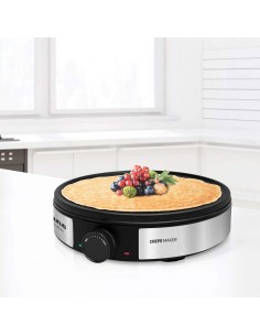 Appareil à crêpes noir design élégant et compact 2