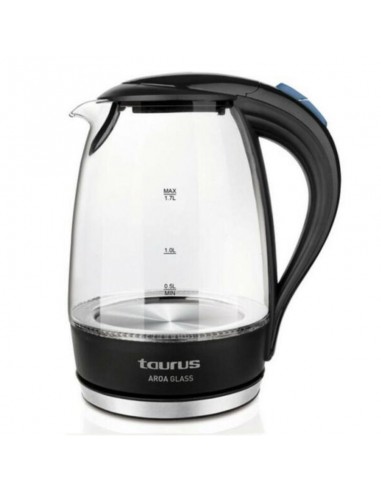 Bouilloire Électrique Taurus Aroa Glass 2200W 1.8 Litres Noir