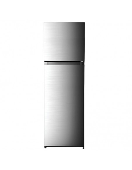 Vue de face Réfrigérateur SCHNEIDER inox 273L NoFrost