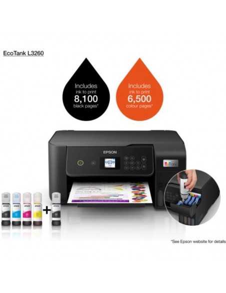 Impression économique et jet d’encre couleur EPSON L3260 Impression économique et jet d’encre couleur EPSON L3260