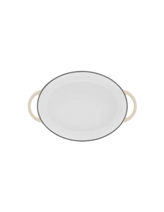 Cocotte Lov 34×26 cm émaillée vert lichen design 2