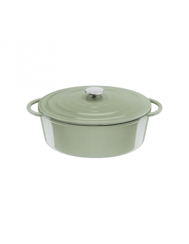 Cocotte Lov 34×26 cm émaillée vert lichen design Cocotte Lov 34×26 cm émaillée vert lichen design